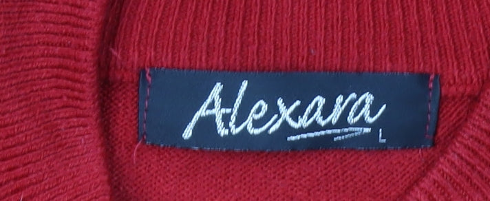 Womens UK Size M Alexara Red Pullover Jumper