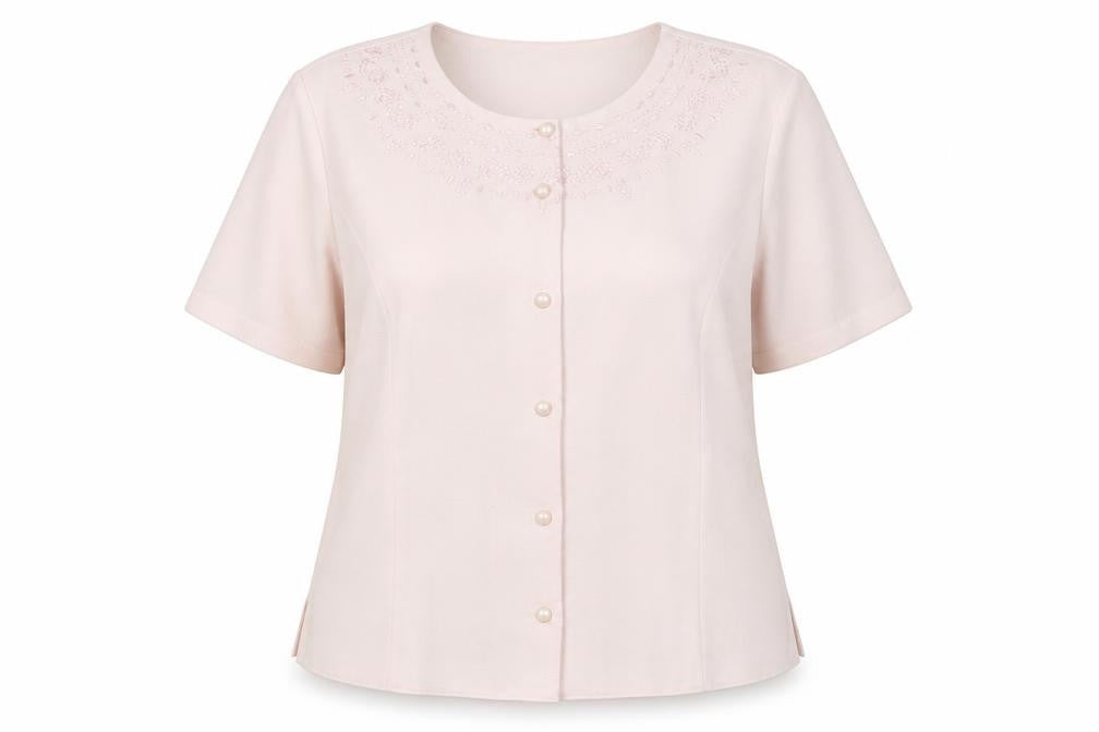 Honor Millburn Women's Pink Embroidered Blouse Size 16