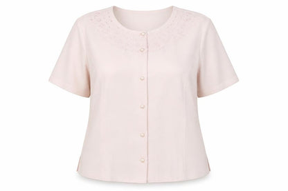 Honor Millburn Women's Pink Embroidered Blouse Size 16