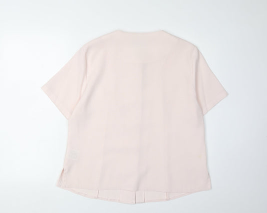 Honor Millburn Women's Pink Embroidered Blouse Size 16