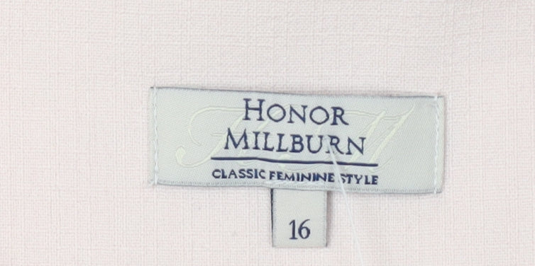 Honor Millburn Women's Pink Embroidered Blouse Size 16