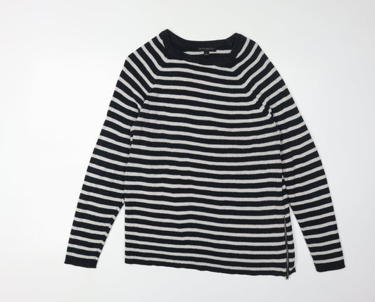 Banana Republic Women's Black Striped Pullover Jumper L