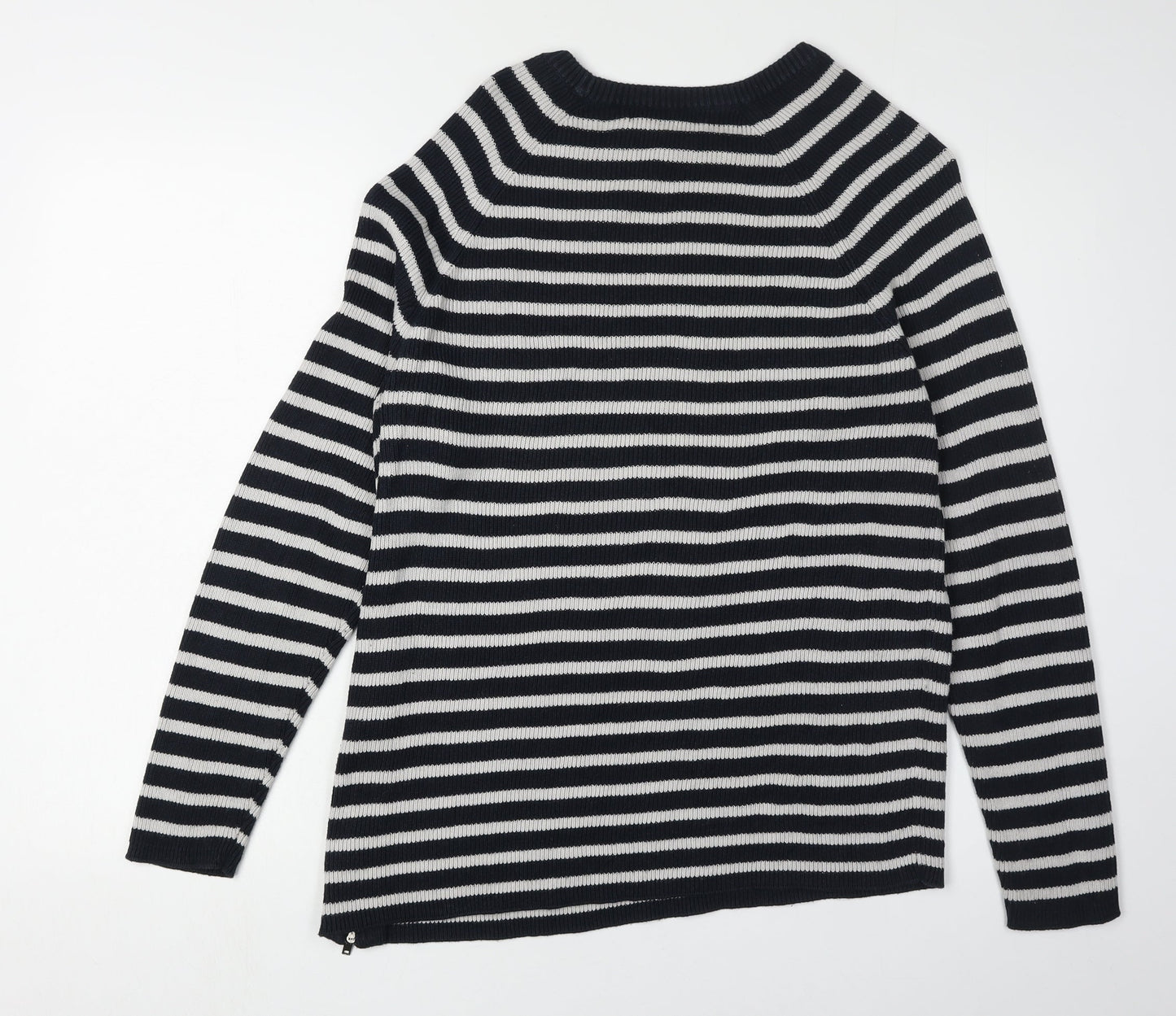 Banana Republic Women's Black Striped Pullover Jumper L