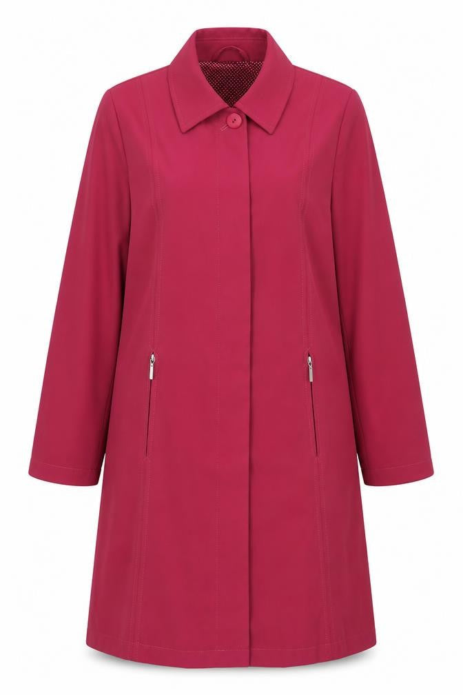 Womens UK Size 10 Eastex Red Overcoat