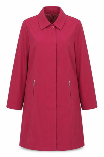 Womens UK Size 10 Eastex Red Overcoat