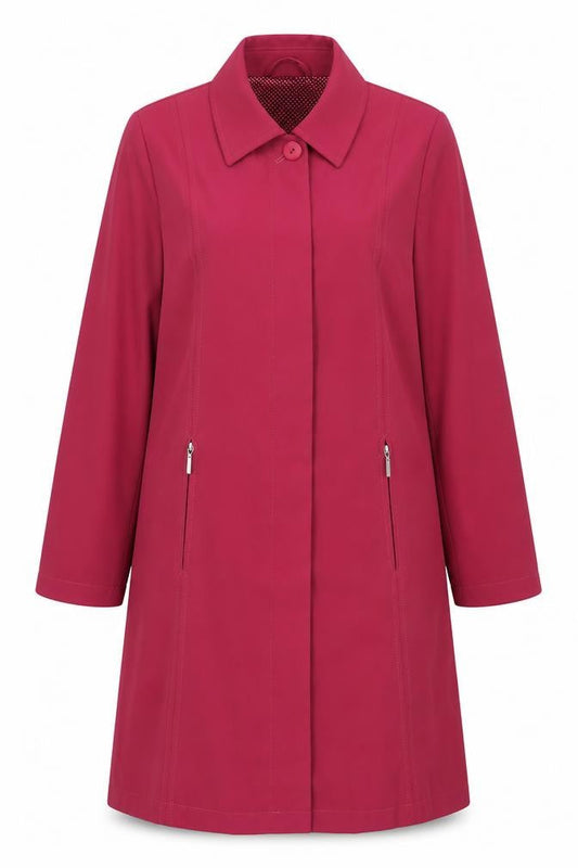 Womens UK Size 10 Eastex Red Overcoat