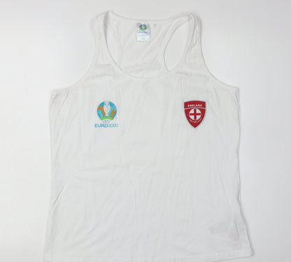 Euro 2020 England White Tank Top Unisex Adult Size 16