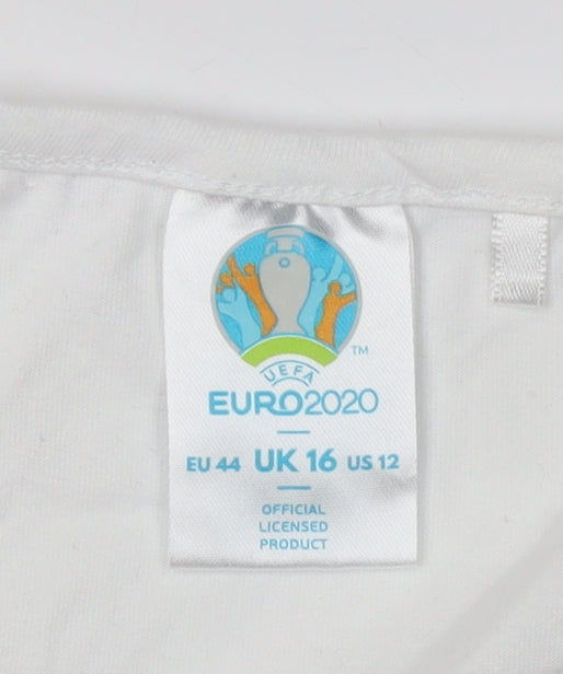 Euro 2020 England White Tank Top Unisex Adult Size 16
