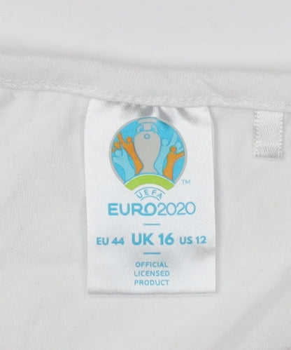 Euro 2020 England White Tank Top Unisex Adult Size 16