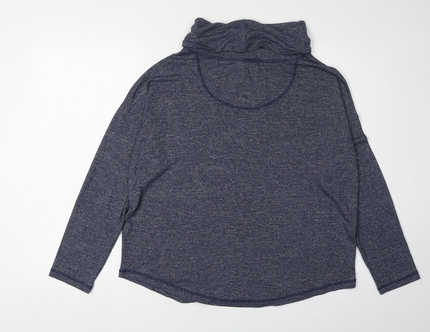 Night Owl Women's Blue Long Sleeve Cowl Neck Top M