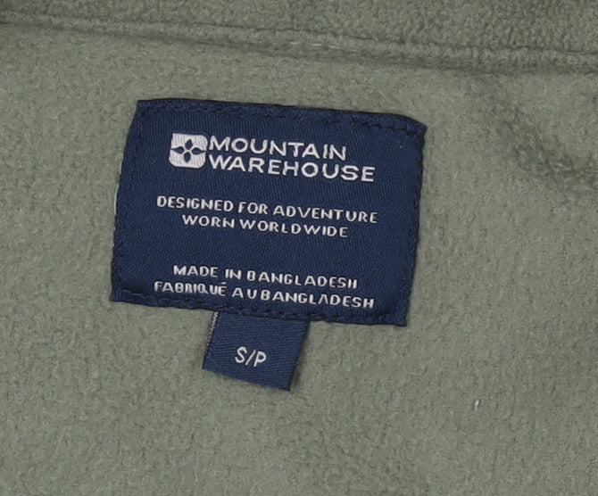 Mens UK Size S Mountain Warehouse Green 1/4 Zip Sweatshirt