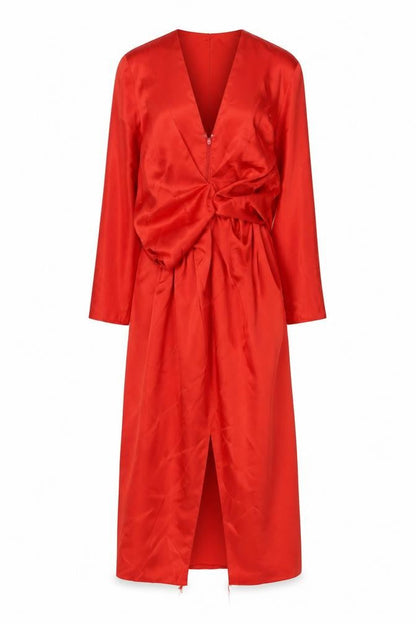 ASOS Design Red Wrap Midi Dress Size 10 - Party Ready!
