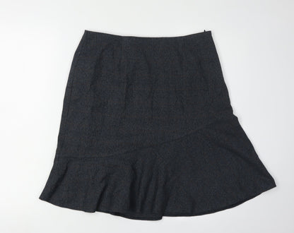 Marks and Spencer Women's Black A-Line Skirt, Size 12