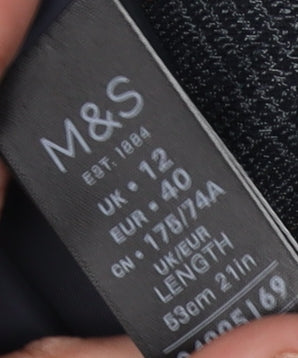 Marks and Spencer Women's Black A-Line Skirt, Size 12