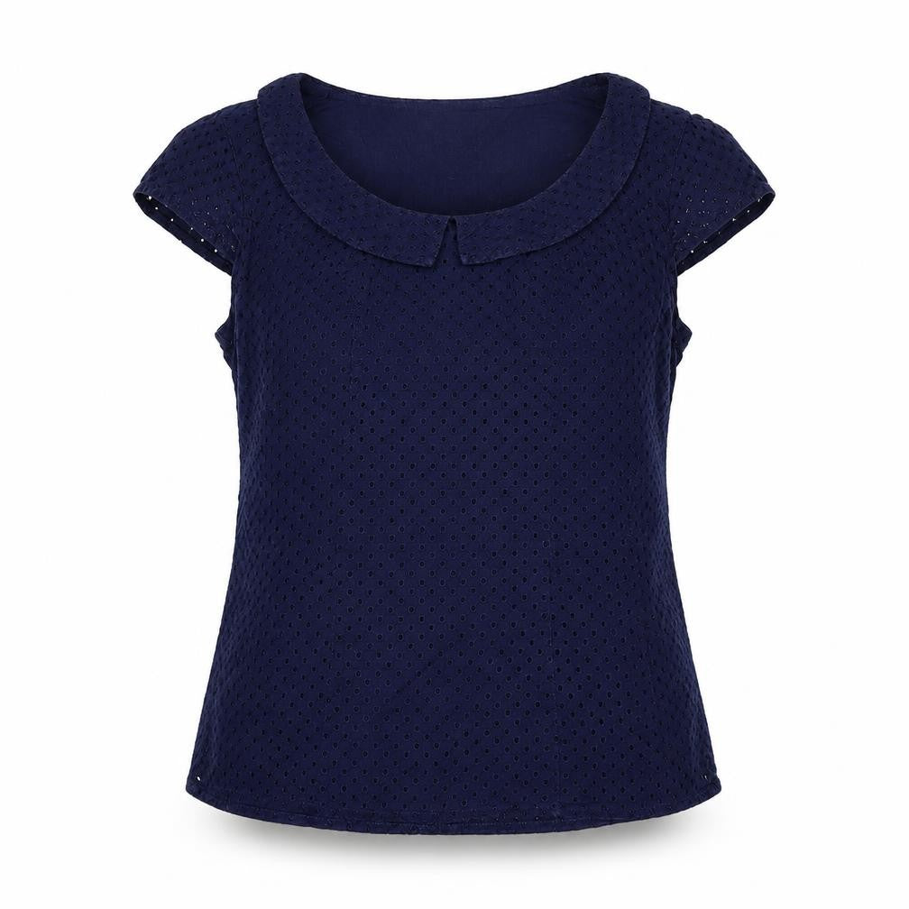 Womens UK Size 10 Pepperberry Blue Basic Blouse