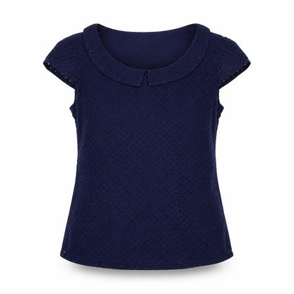 Womens UK Size 10 Pepperberry Blue Basic Blouse