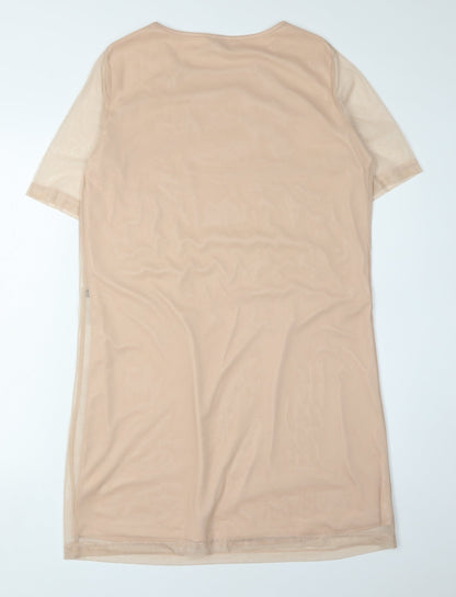 River Island Women's Beige Floral Shift Dress