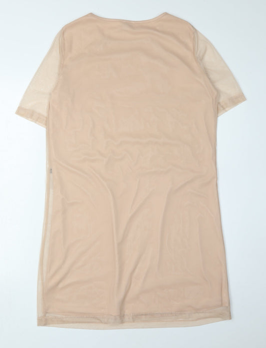 River Island Women's Beige Floral Shift Dress