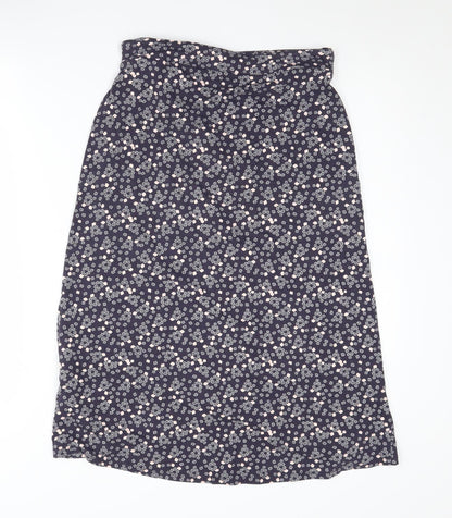Rachel Ashwell Women's Blue Floral Wrap Midi Skirt S