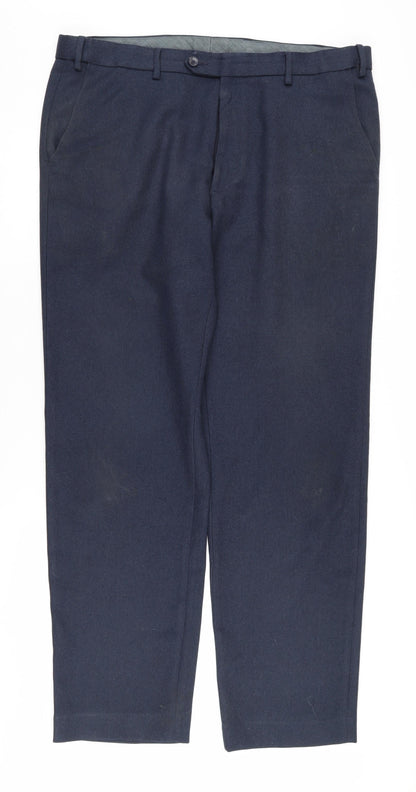 Marks and Spencer Men's Blue Dress Pants, Size 38