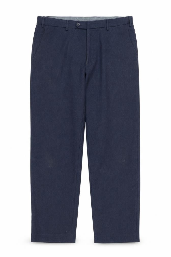 Mens UK Size 38 Marks and Spencer Regular Fit Dress Pants Blue Trousers