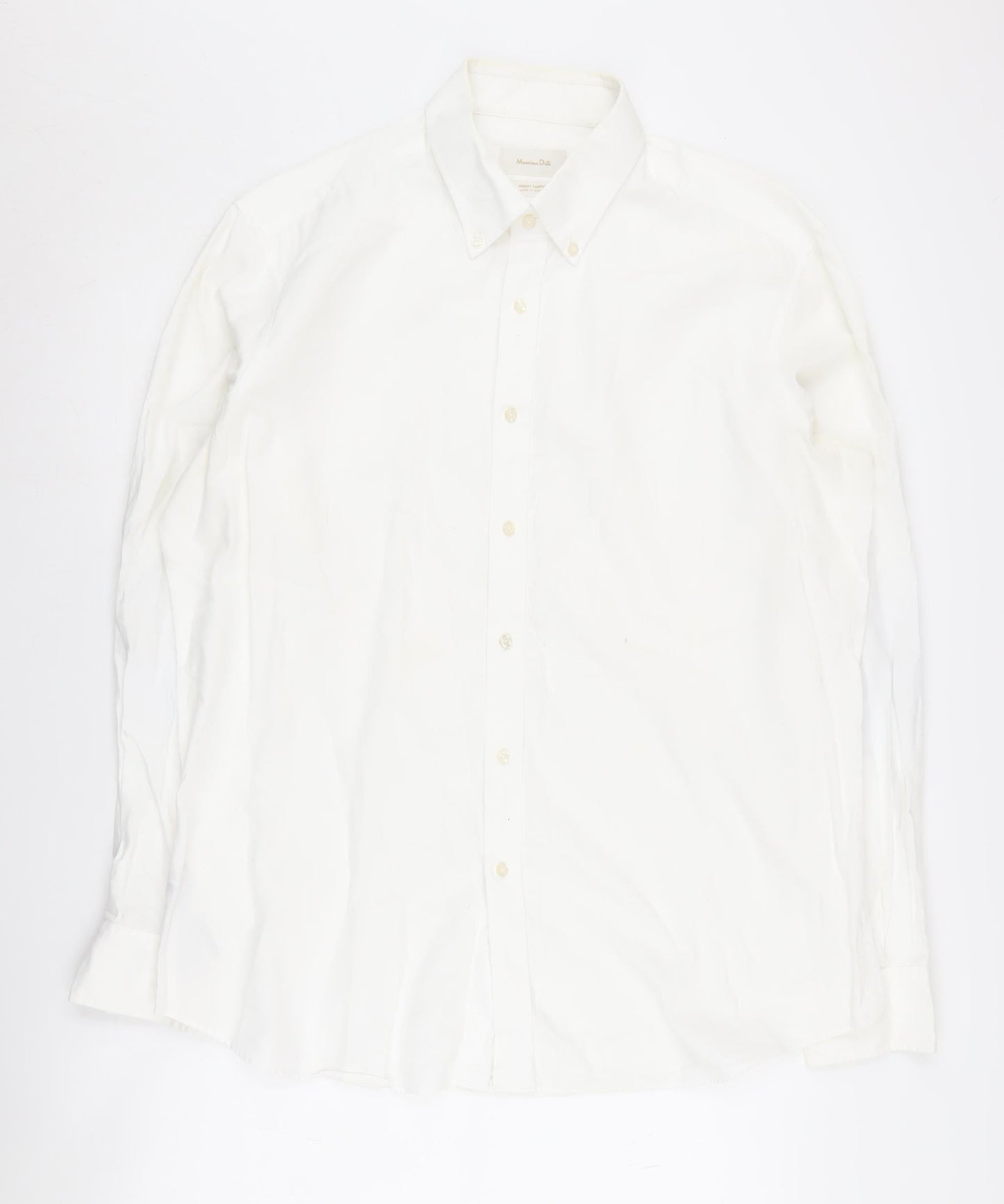 Massimo Dutti Men's White XL Button-Up Shirt