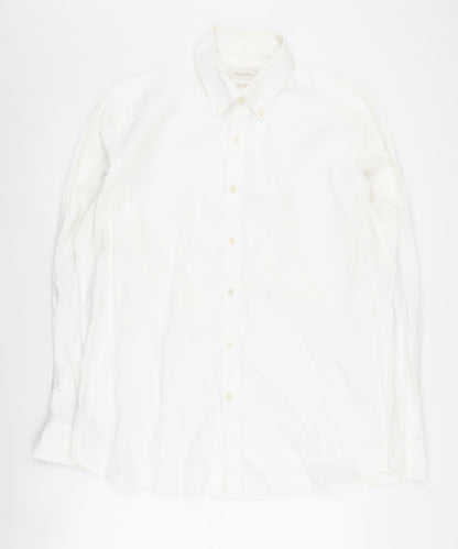 Massimo Dutti Men's White XL Button-Up Shirt