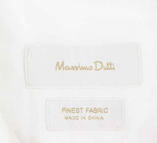 Massimo Dutti Men's White XL Button-Up Shirt