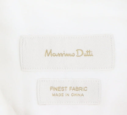Massimo Dutti Men's White XL Button-Up Shirt