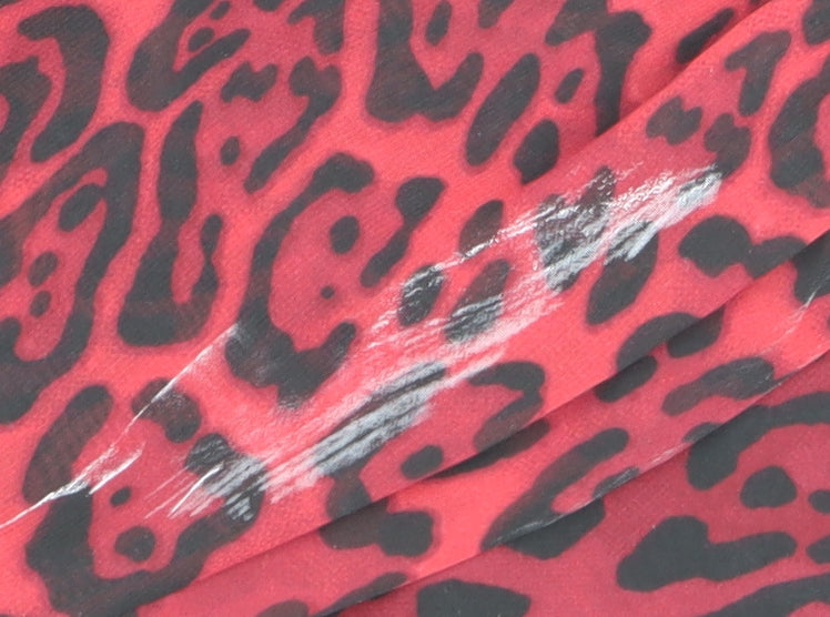 SOSANDAR Women's Red Animal Print Dress Size 20
