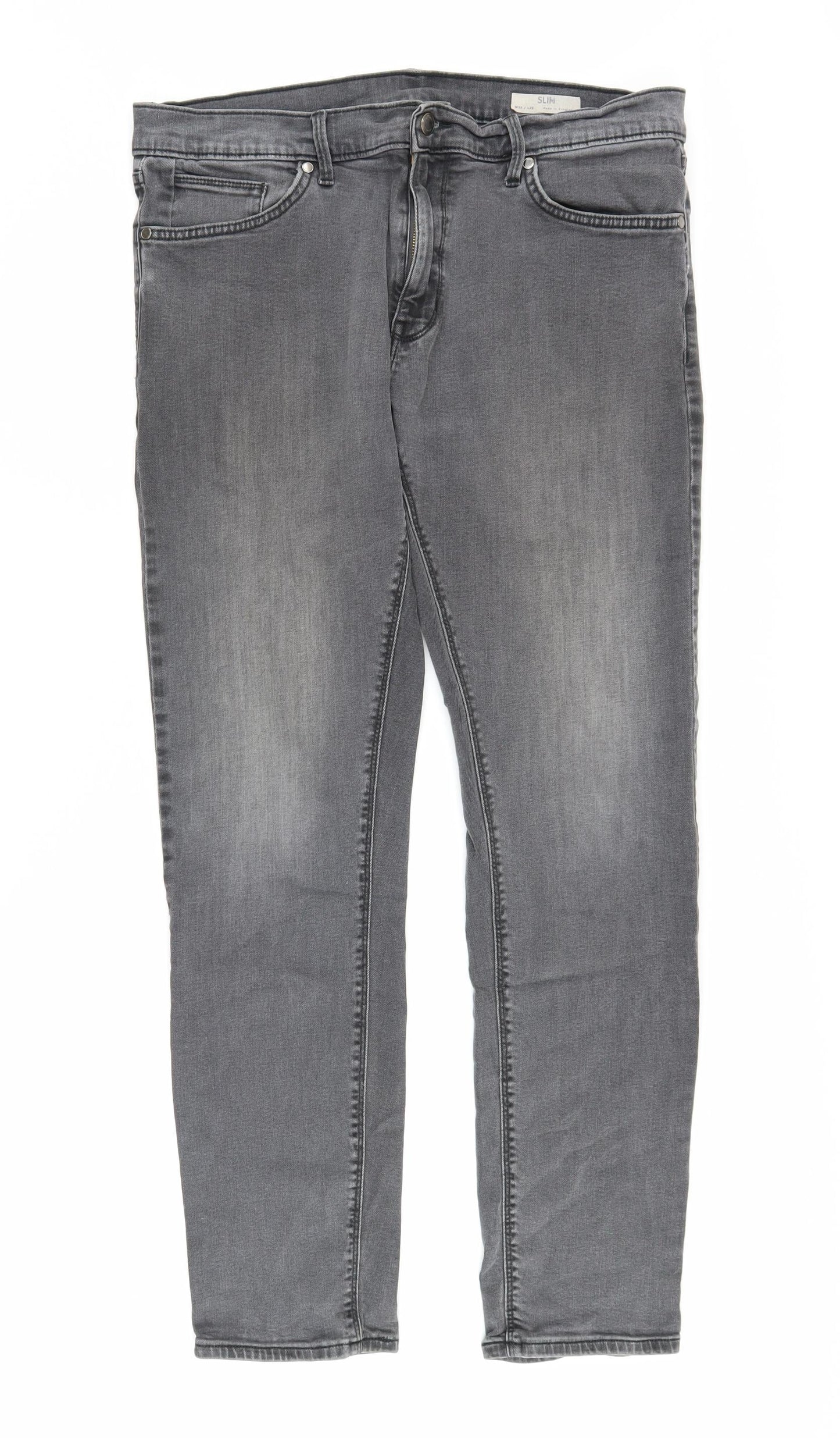 Marks and Spencer Men's Grey Slim Fit Jeans Size 36