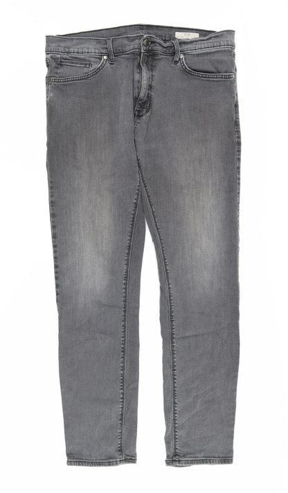 Marks and Spencer Men's Grey Slim Fit Jeans Size 36
