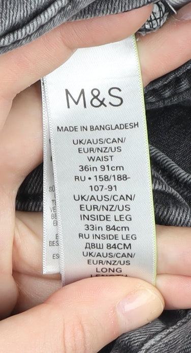 Marks and Spencer Men's Grey Slim Fit Jeans Size 36