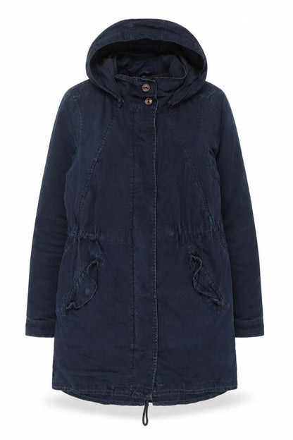 Womens UK Size 10 H&M Blue Parka Coat