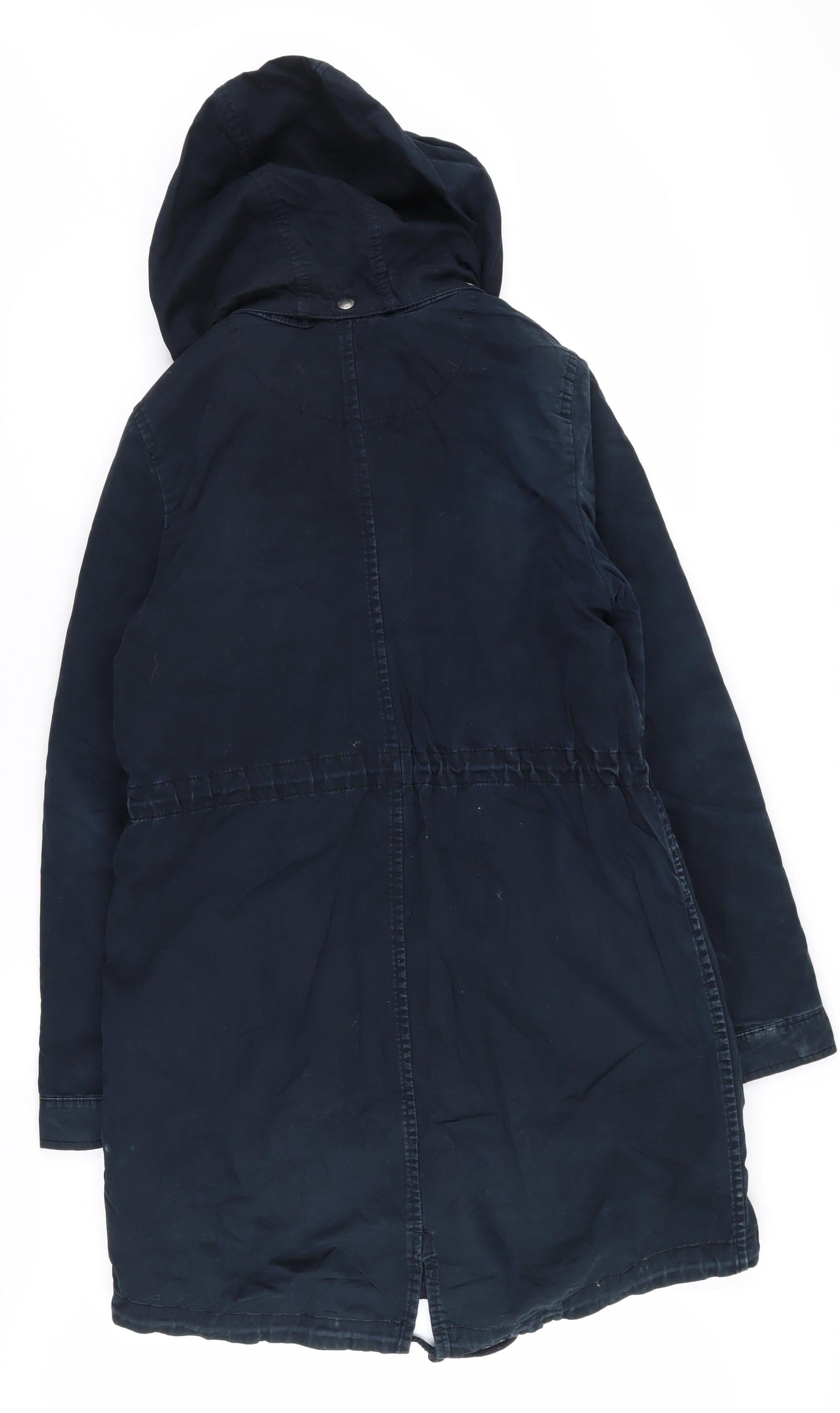 Womens UK Size 10 H&M Blue Parka Coat