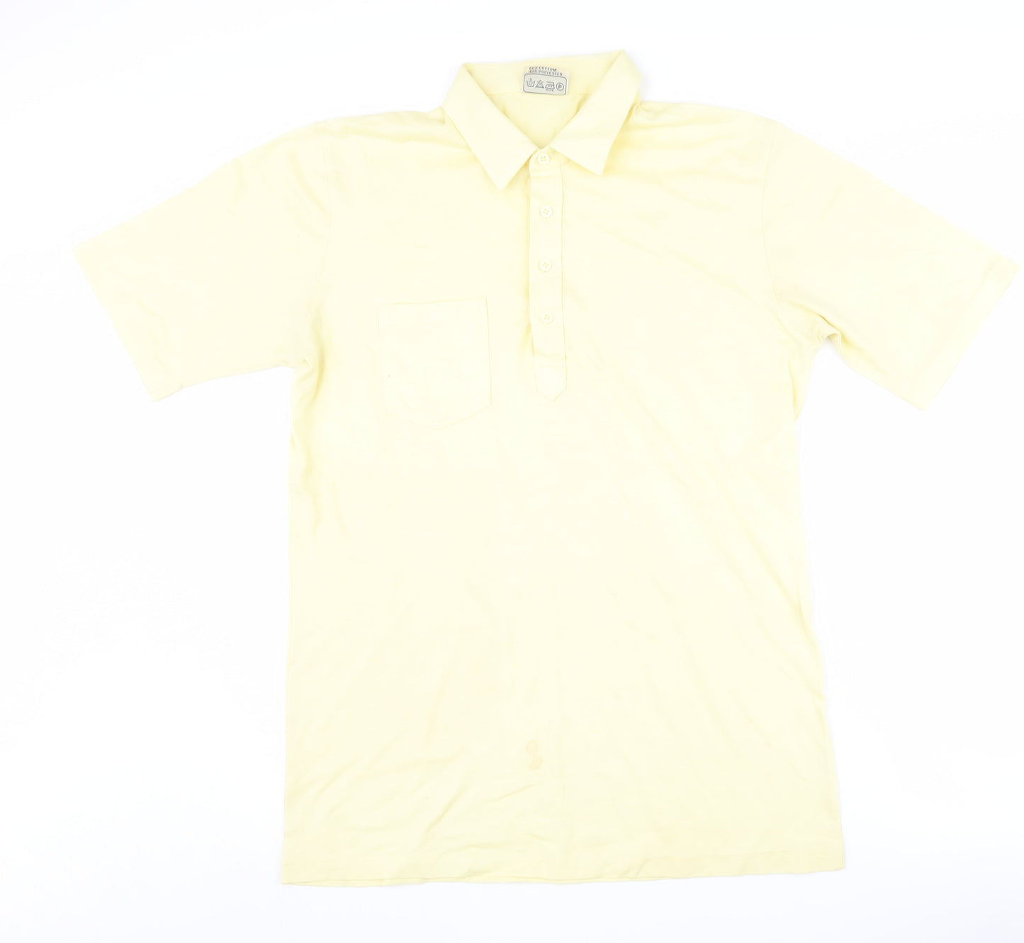 Allsport Men's Yellow Golf Polo, Size L, Cotton Blend