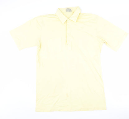 Allsport Men's Yellow Golf Polo, Size L, Cotton Blend