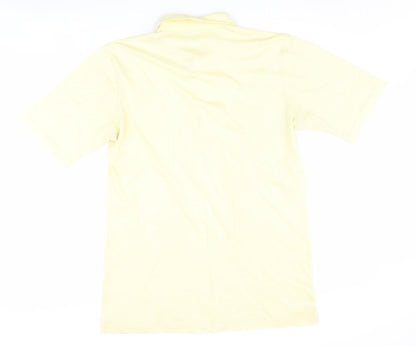 Allsport Men's Yellow Golf Polo, Size L, Cotton Blend