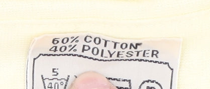 Allsport Men's Yellow Golf Polo, Size L, Cotton Blend