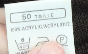 St Michael Men's Brown V-Neck Acrylic Pullover Jumper L