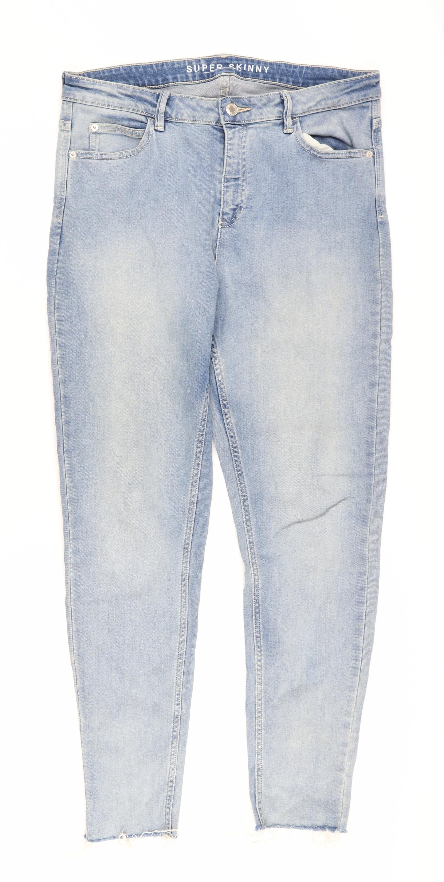 Womens UK Size 14 Marks and Spencer Slim Fit Skinny Blue Jeans