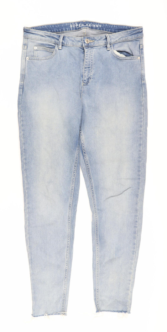 Womens UK Size 14 Marks and Spencer Slim Fit Skinny Blue Jeans