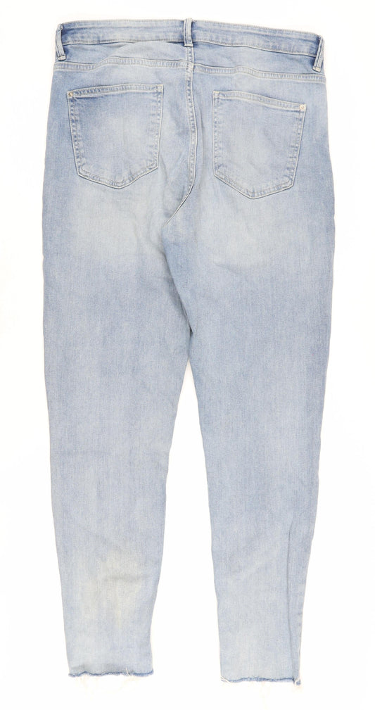 Womens UK Size 14 Marks and Spencer Slim Fit Skinny Blue Jeans