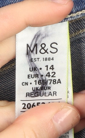 Womens UK Size 14 Marks and Spencer Slim Fit Skinny Blue Jeans