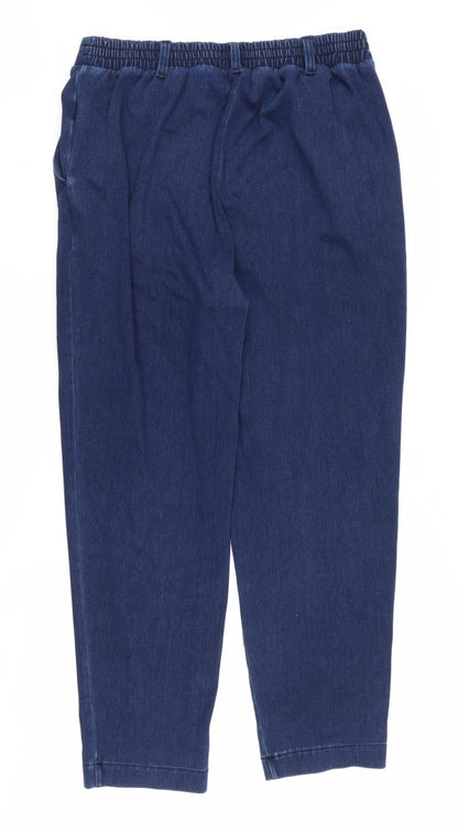 Lands' End Women's Blue Denim Trousers, M, Casual