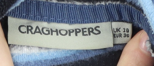 Craghoppers Women's Blue Striped Sweatshirt Size 10