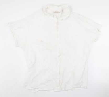 Womens UK Size 22 Ann Harvey White  Button-Up