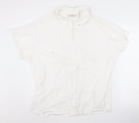 Ann Harvey Women’s Plus Size White Button-Up Shirt