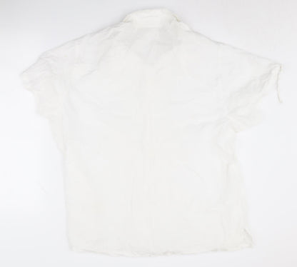 Womens UK Size 22 Ann Harvey White  Button-Up