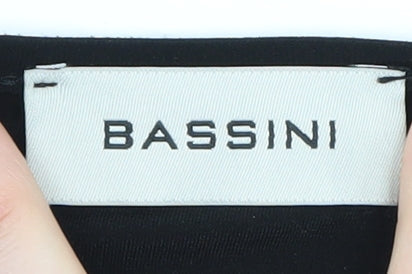 Womens UK Size XL BASSINI Black Basic Blouse